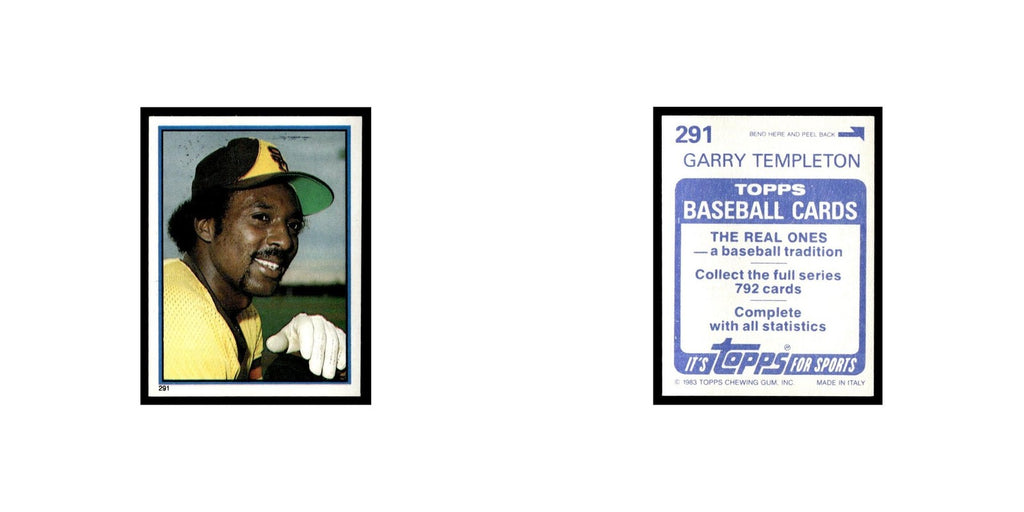 Garry Templeton 1983 Topps Stickers #291 San Diego Padres Baseball Card NM