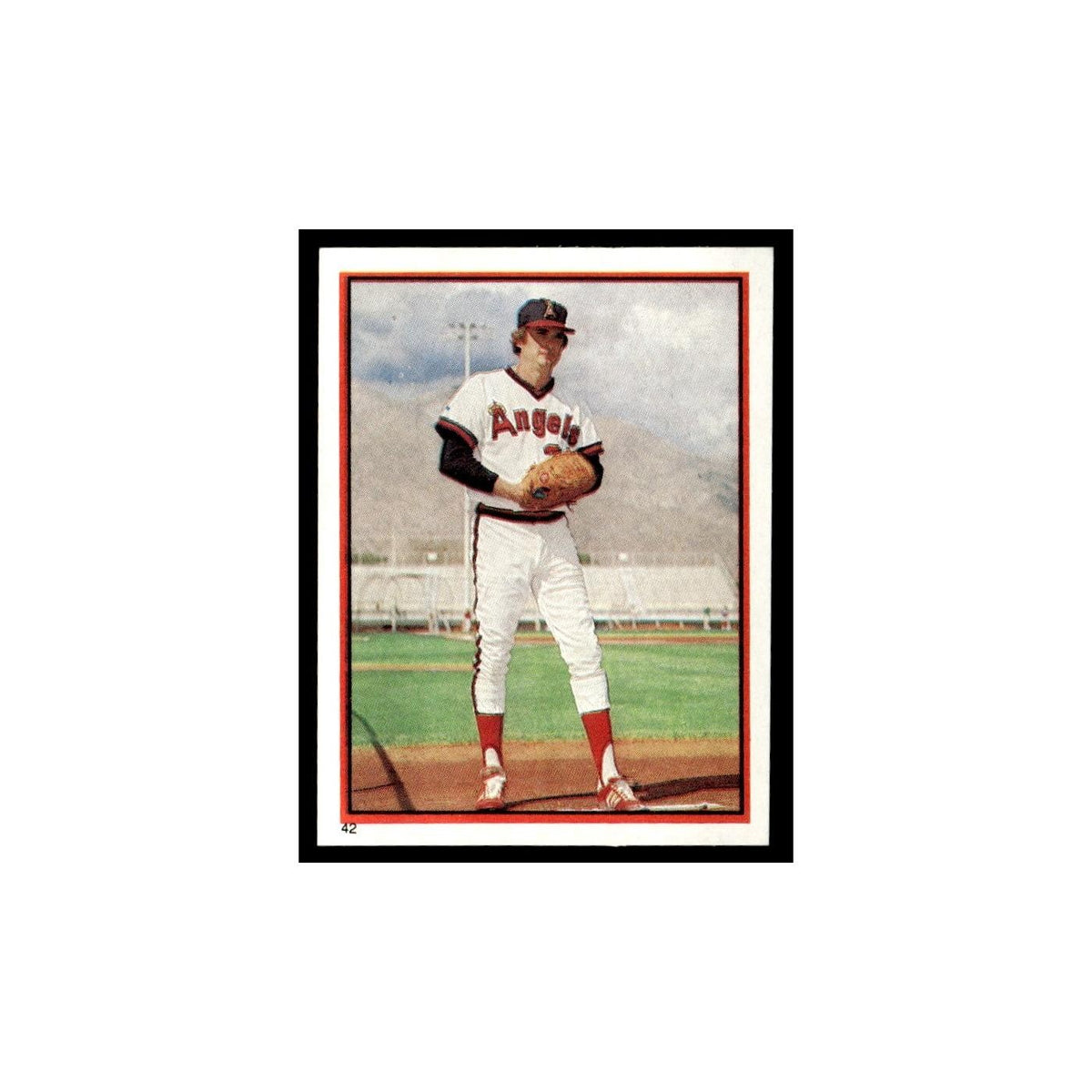 Geoff Zahn 1983 Topps Stickers #42 California Angels Baseball Card NM
