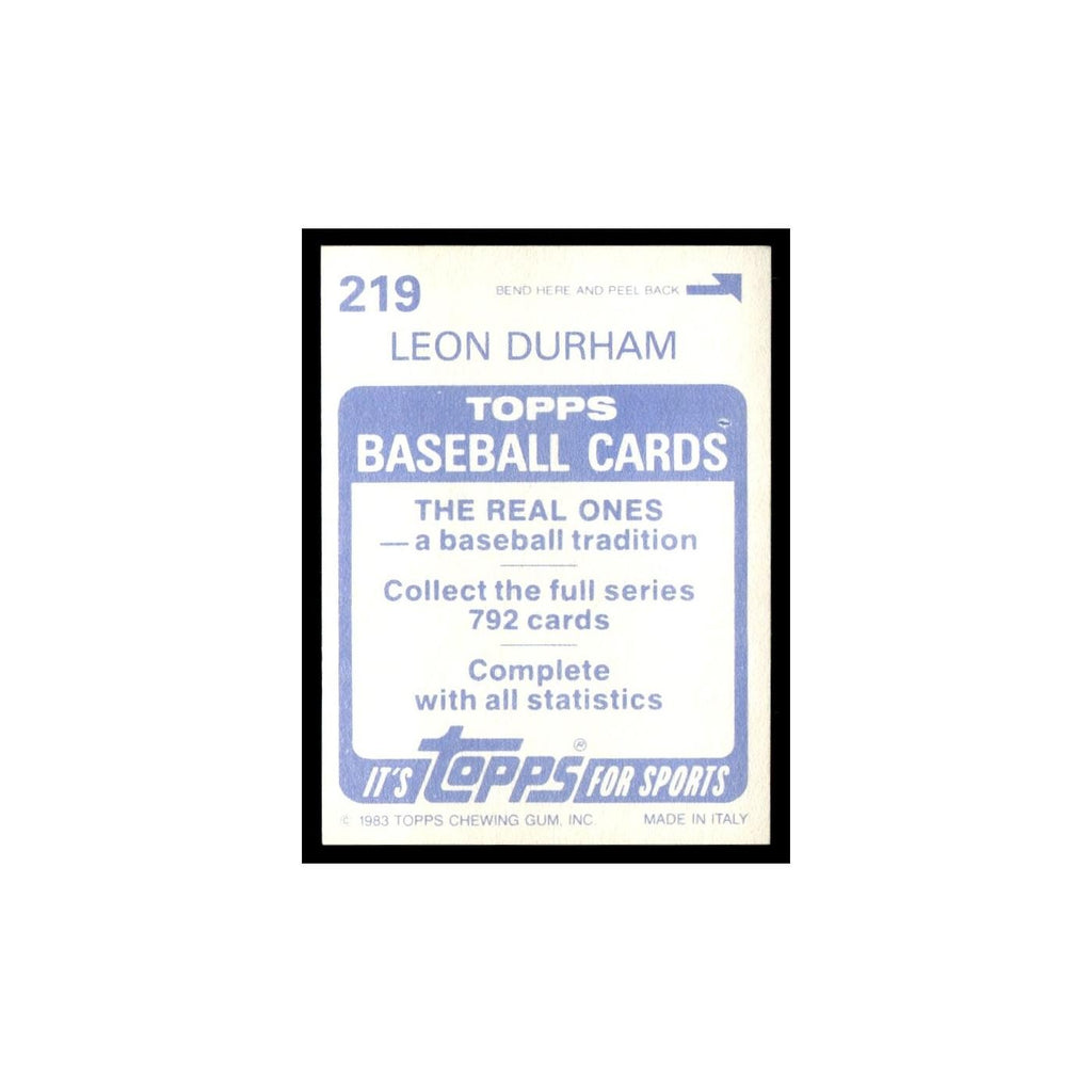 Leon Durham 1983 Topps Stickers #219 Chicago Cubs Baseball Card NM