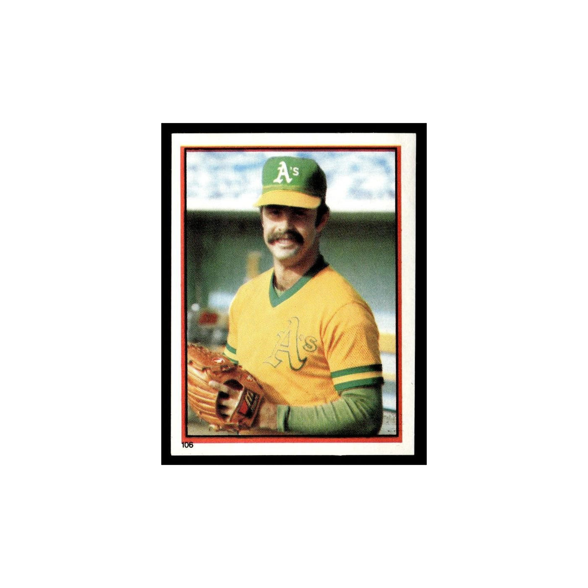Rick Langford 1983 Topps Stickers #106 Oakland Athletics Baseball Card NM