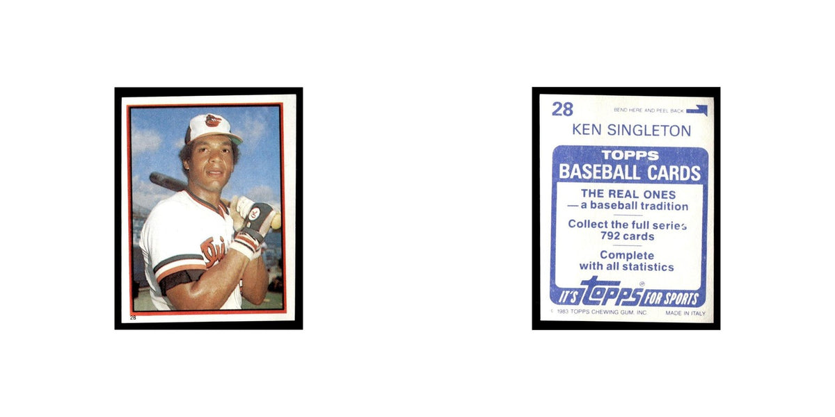 Ken Singleton 1983 Topps Stickers #28 Baltimore Orioles Baseball Card NM