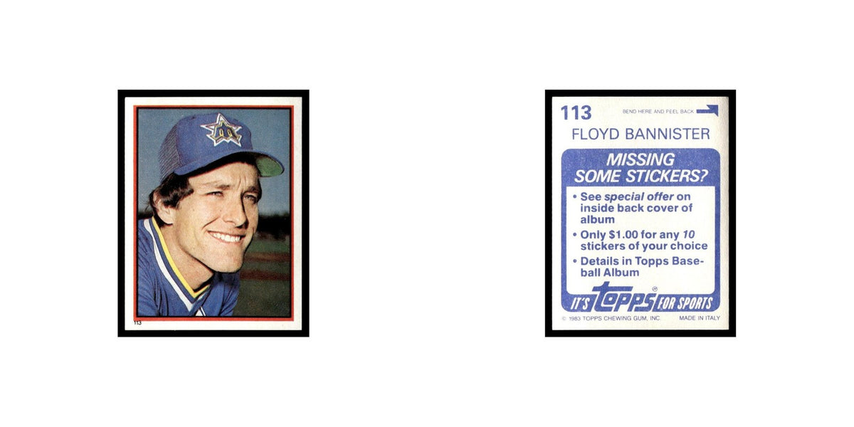 Floyd Bannister 1983 Topps Stickers #113 Seattle Mariners Baseball Card NM