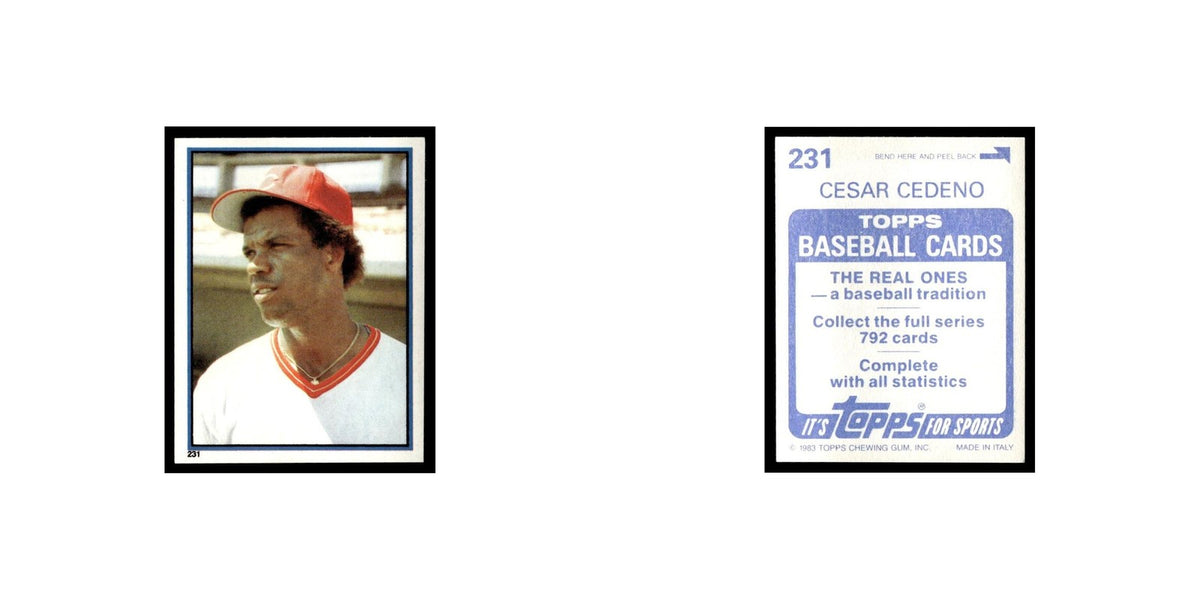 Cesar Cedeno 1983 Topps Stickers #231 Cincinnati Reds Baseball Card NM