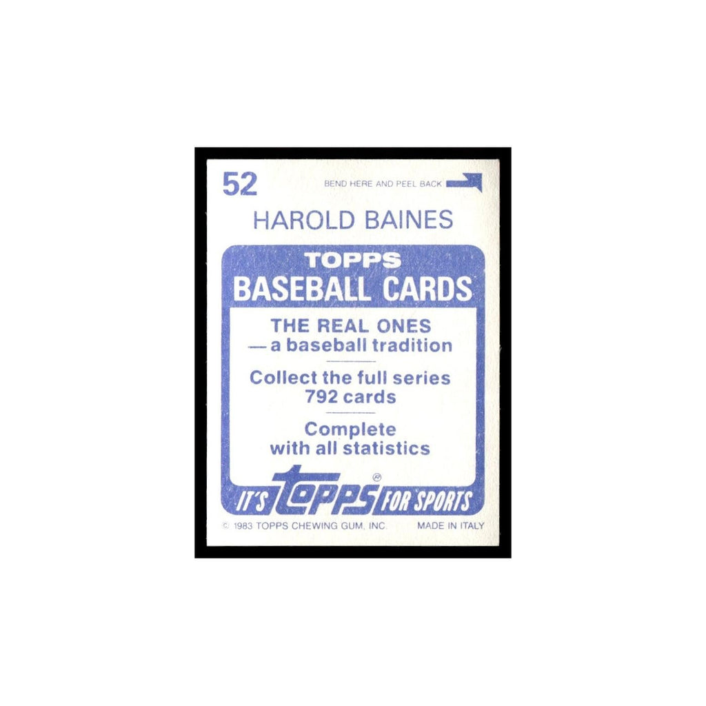 Harold Baines 1983 Topps Stickers #52 Chicago White Sox Baseball Card NM