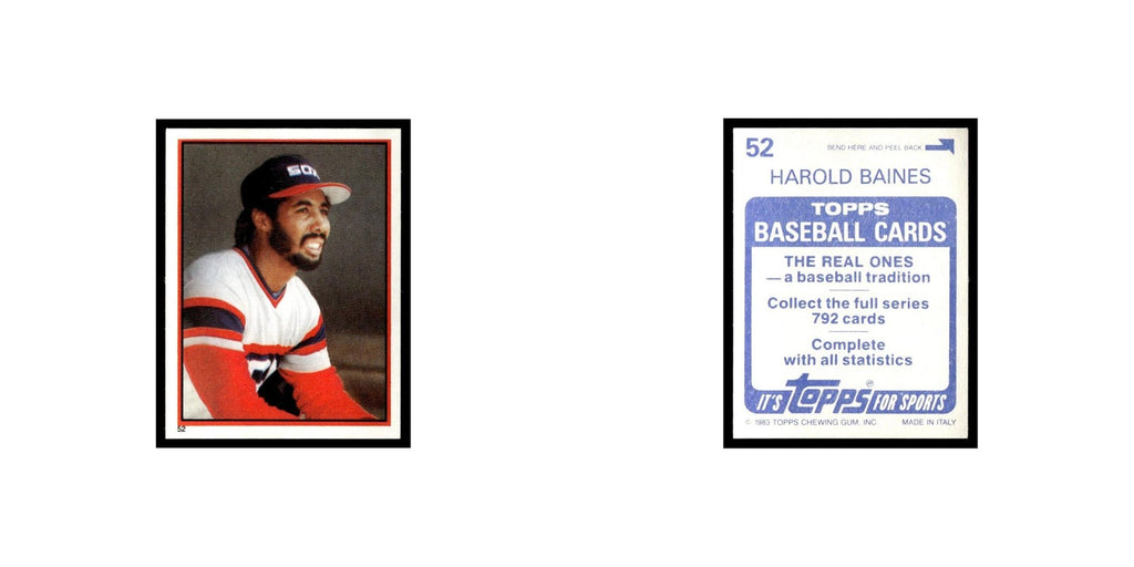 Harold Baines 1983 Topps Stickers #52 Chicago White Sox Baseball Card NM