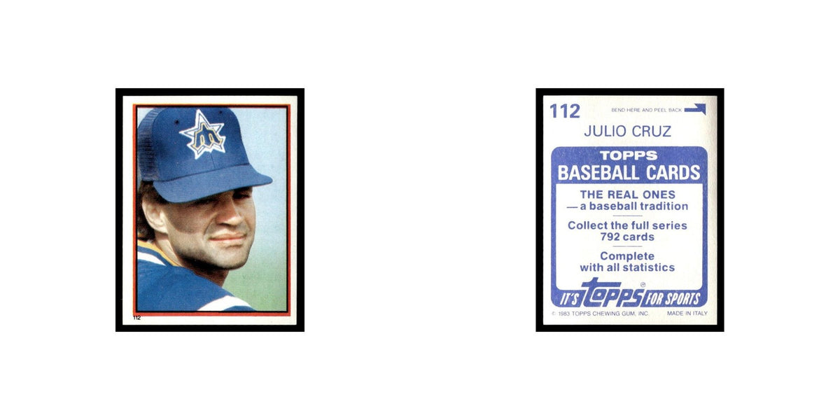 Julio Cruz 1983 Topps Stickers #112 Seattle Mariners Baseball Card NM