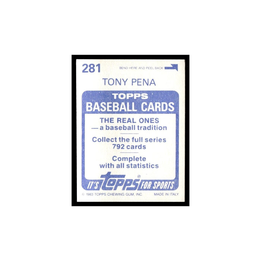 Tony Pena 1983 Topps Stickers #281 Pittsburgh Pirates Baseball Card NM