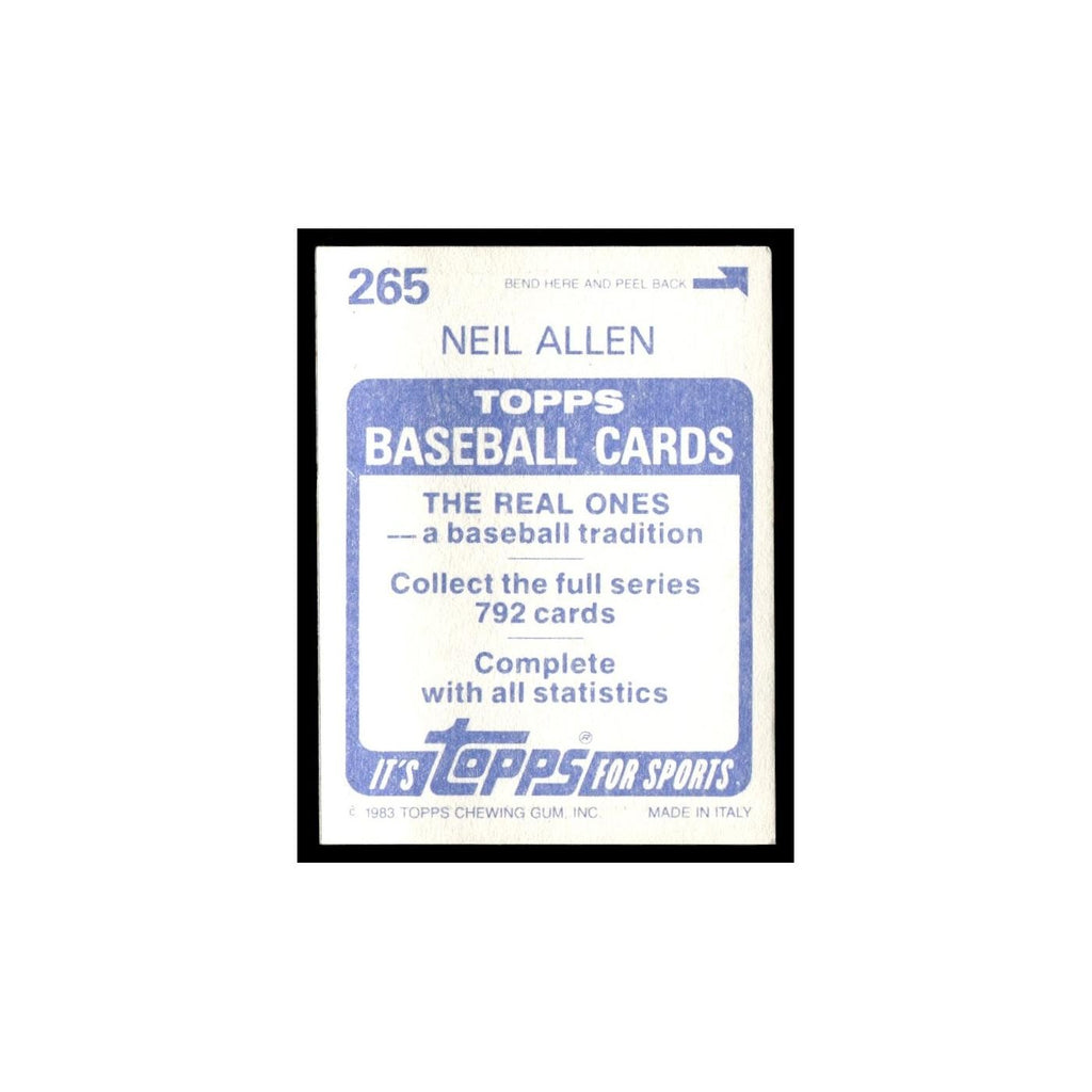 Neil Allen 1983 Topps Stickers #265 New York Mets Baseball Card NM