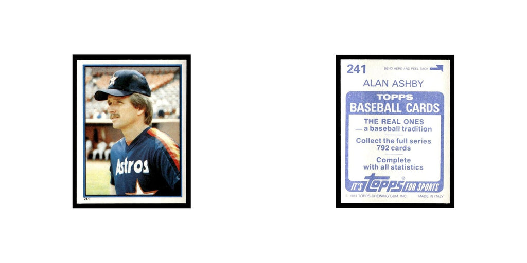 Alan Ashby 1983 Topps Stickers #241 Houston Astros Baseball Card NM