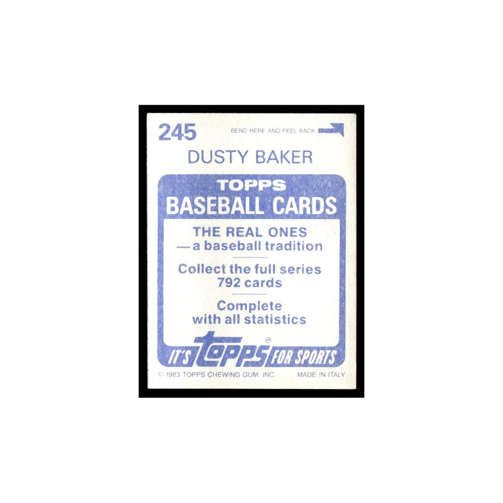 Dusty Baker 1983 Topps Stickers #245 Los Angeles Dodgers Baseball Card NM