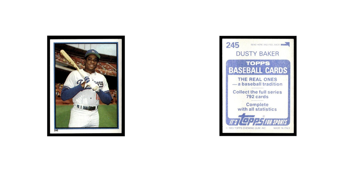 Dusty Baker 1983 Topps Stickers #245 Los Angeles Dodgers Baseball Card NM