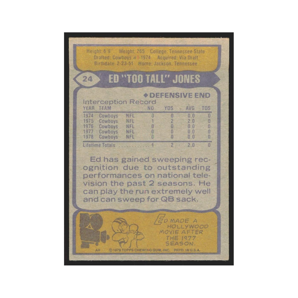 1979 Topps Ed Too Tall Jones Cowboys #24.0