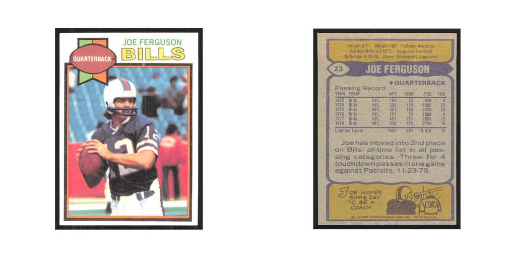 1979 Topps Joe Ferguson Bills #23