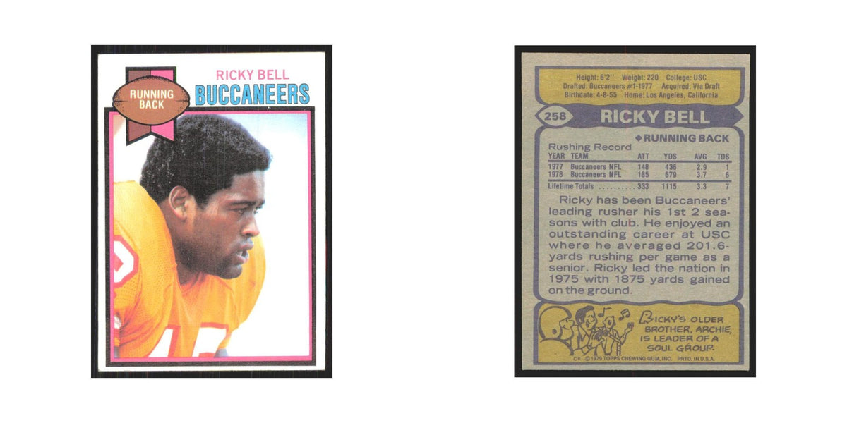 1979 Topps Ricky Bell Buccaneers #258