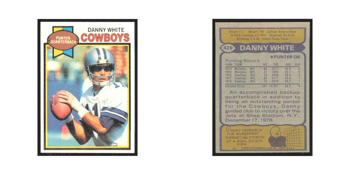 1979 Topps Danny White Cowboys #429