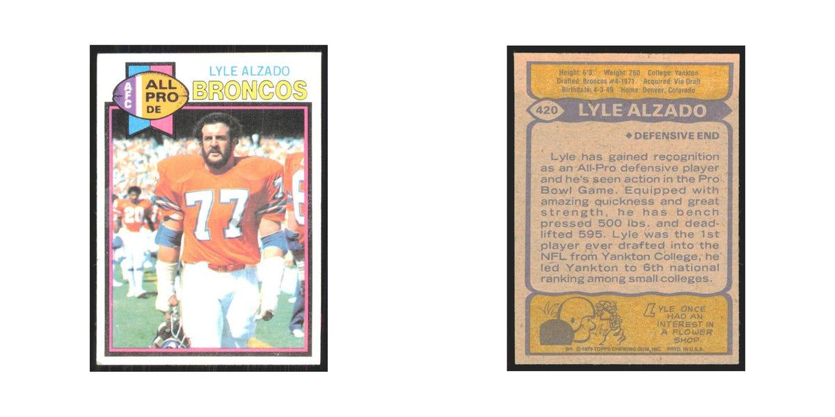 1979 Topps Lyle Alzado Broncos #420.0