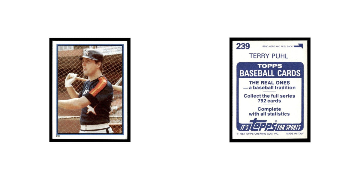 Terry Puhl 1983 Topps Stickers #239 Houston Astros Baseball Card NM