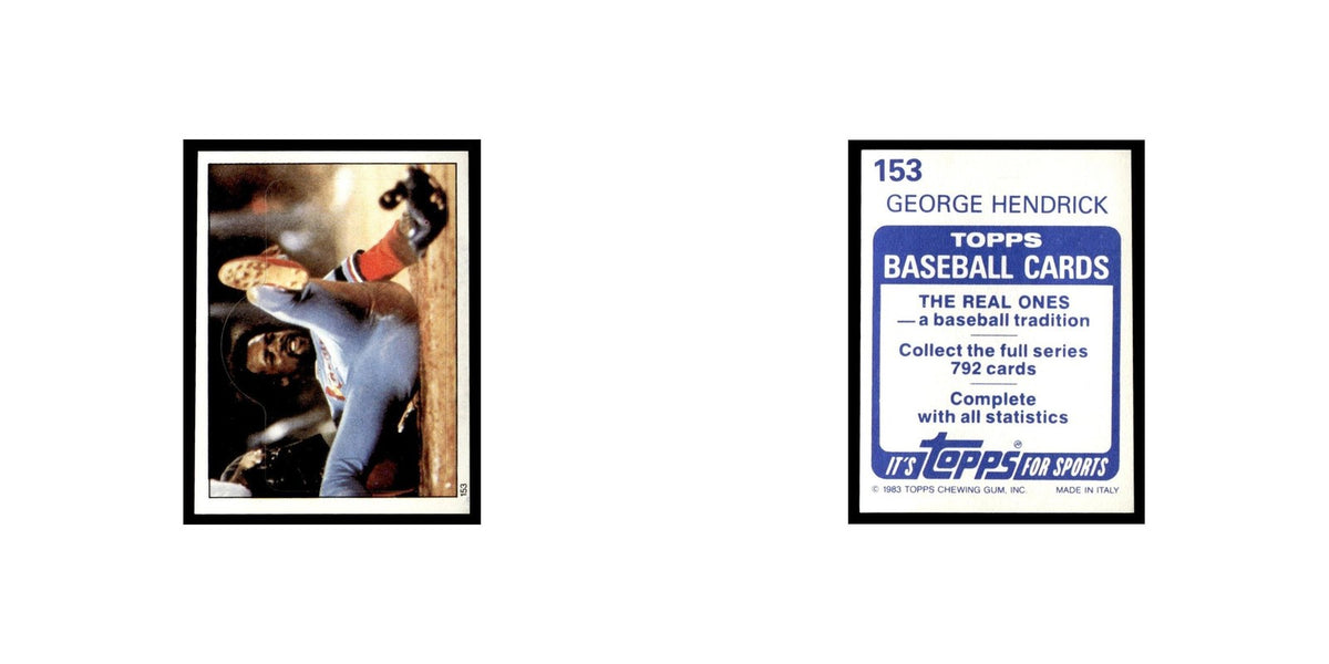 George Hendrick 1983 Topps Stickers #153 St. Louis Cardinals Baseball Card NM