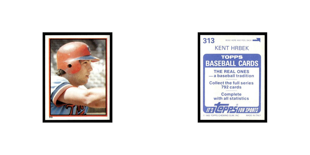 Kent Hrbek 1983 Topps Stickers #313 Minnesota Twins Baseball Card NM