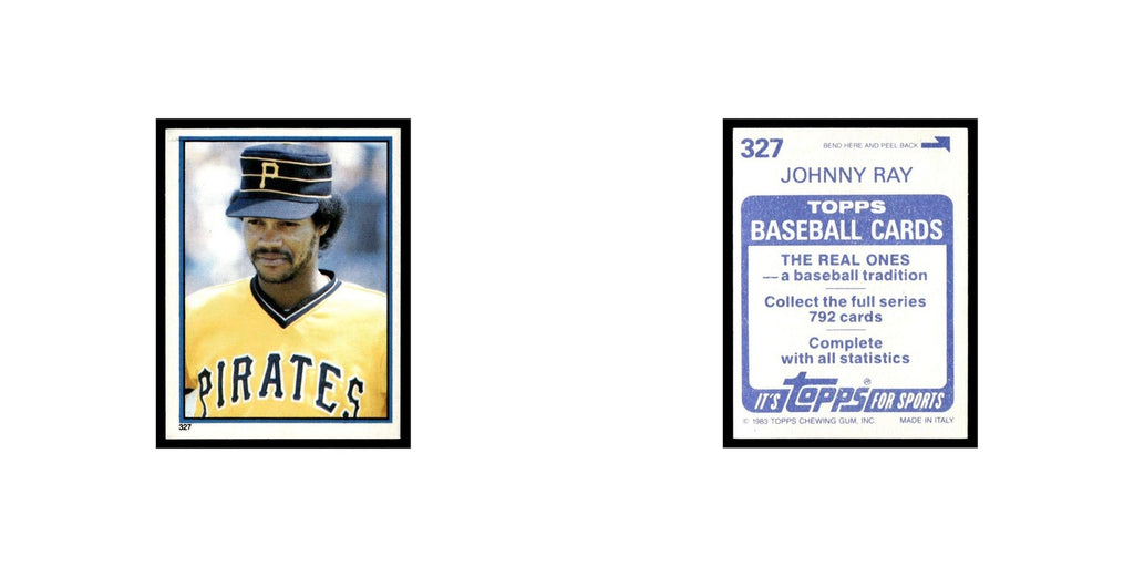 Johnny Ray 1983 Topps Stickers #327 Pittsburgh Pirates Baseball Card NM