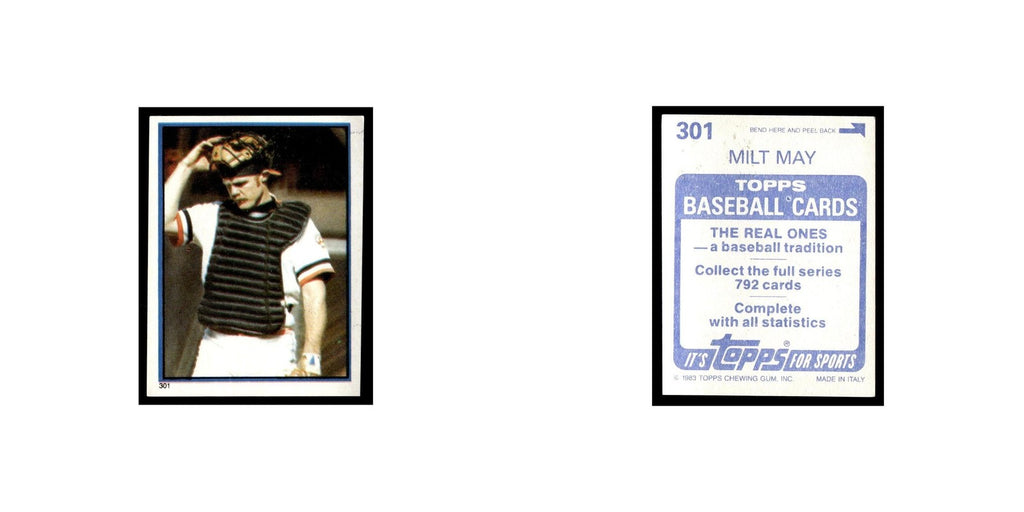 Milt May 1983 Topps Stickers #301 San Francisco Giants Baseball Card NM