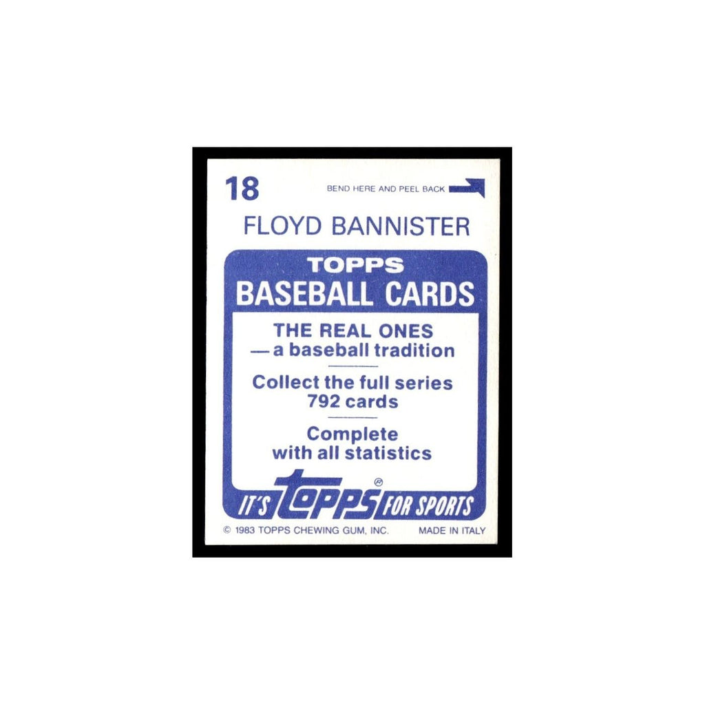 Floyd Bannister 1983 Topps Stickers #18 Seattle Mariners Baseball Card NM