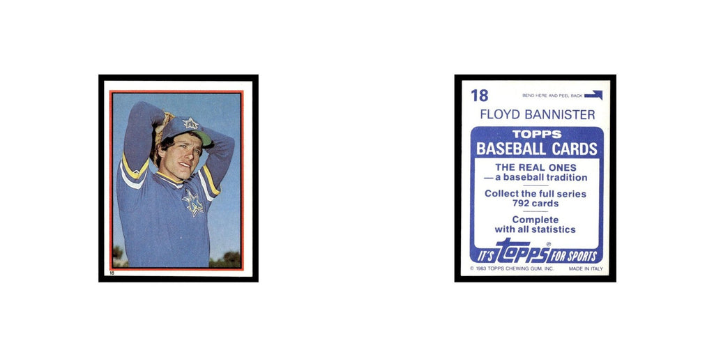 Floyd Bannister 1983 Topps Stickers #18 Seattle Mariners Baseball Card NM