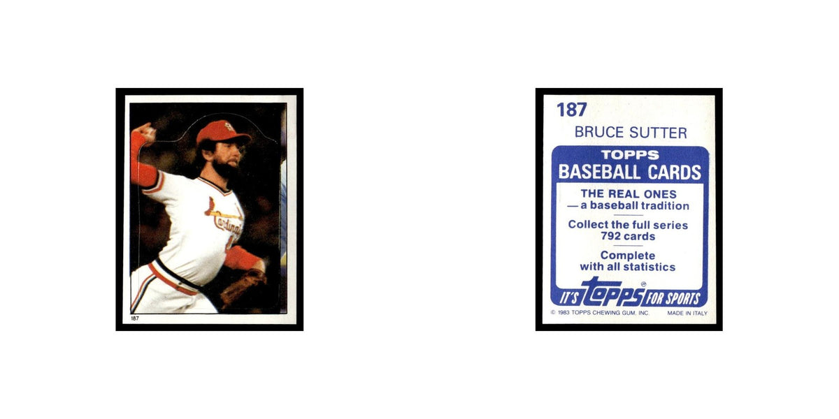 Bruce Sutter 1983 Topps Stickers #187 St. Louis Cardinals Baseball Card NM