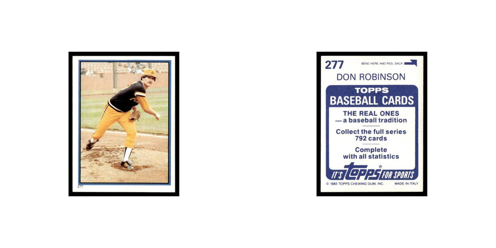 Don Robinson 1983 Topps Stickers #277 Pittsburgh Pirates Baseball Card NM
