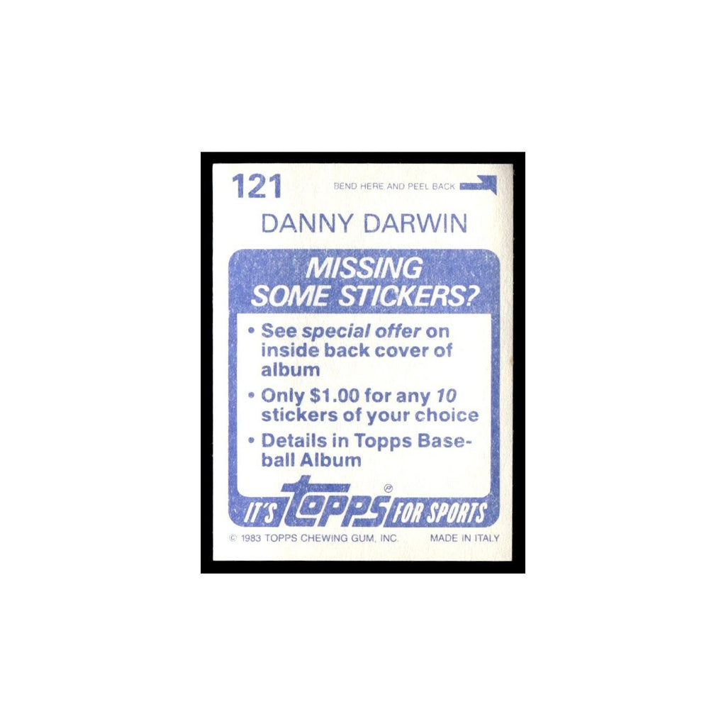 Danny Darwin 1983 Topps Stickers #121 Texas Rangers Baseball Card NM