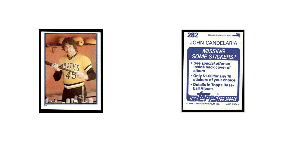 John Candelaria 1983 Topps Stickers #282 Pittsburgh Pirates Baseball Card NM