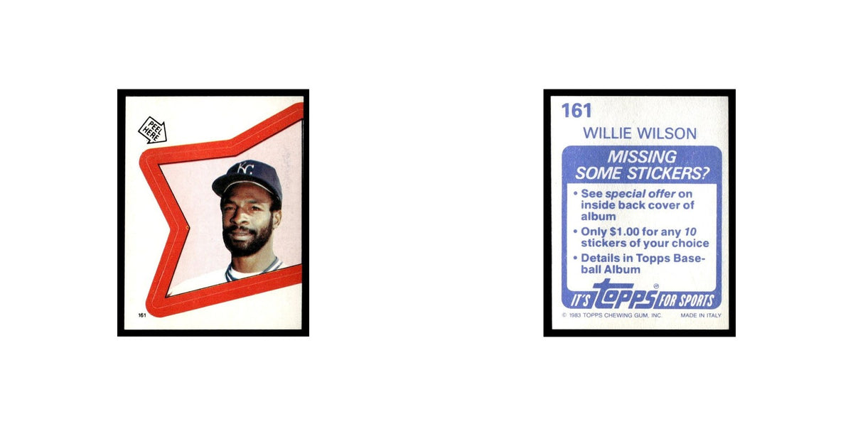 Willie Wilson 1983 Topps Stickers #161 Kansas City Royals Baseball Card NM