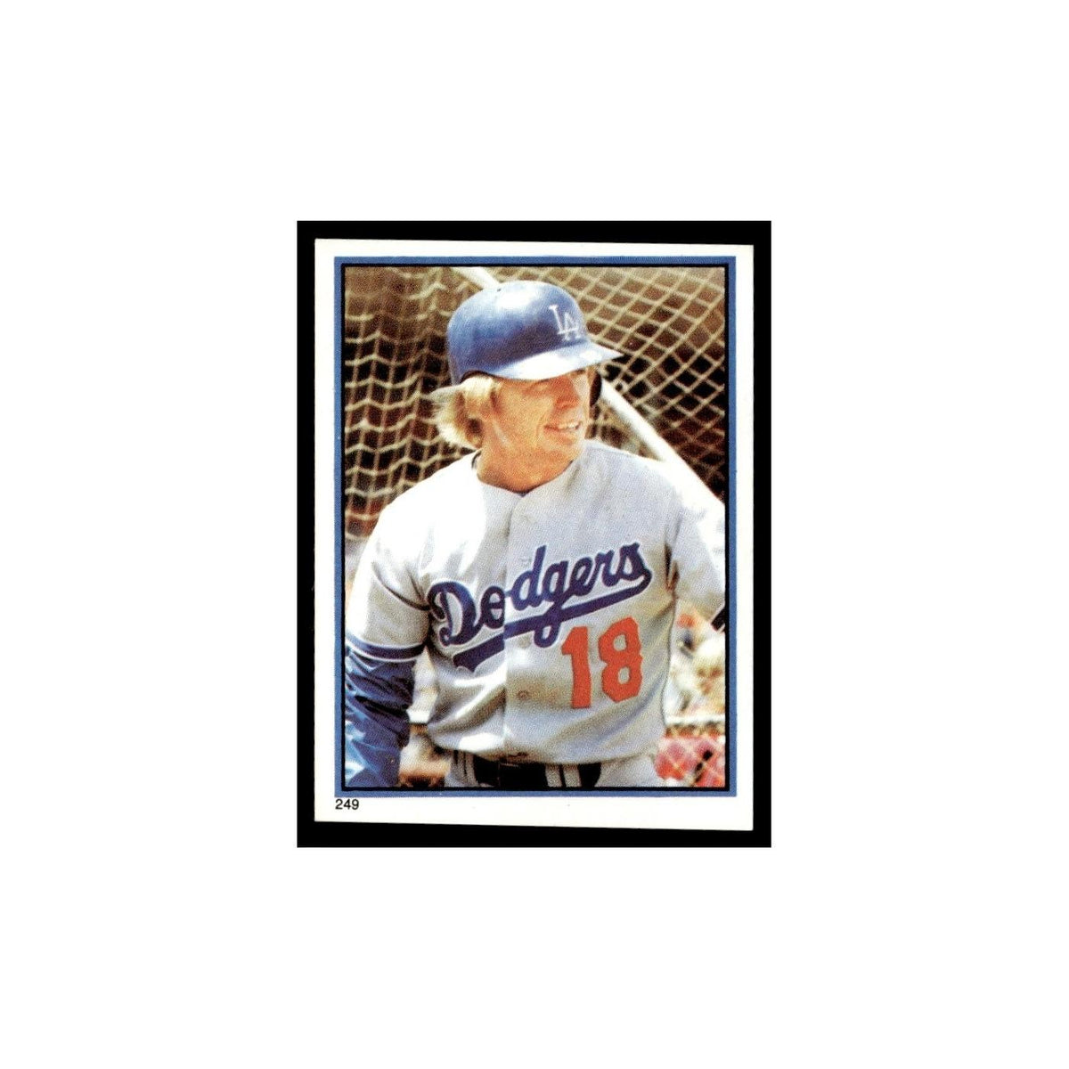 Bill Russell 1983 Topps Stickers #249 Los Angeles Dodgers Baseball Card NM