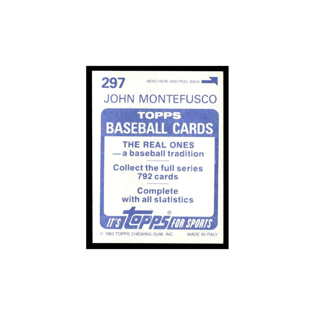 John Montefusco 1983 Topps Stickers #297 San Diego Padres Baseball Card NM