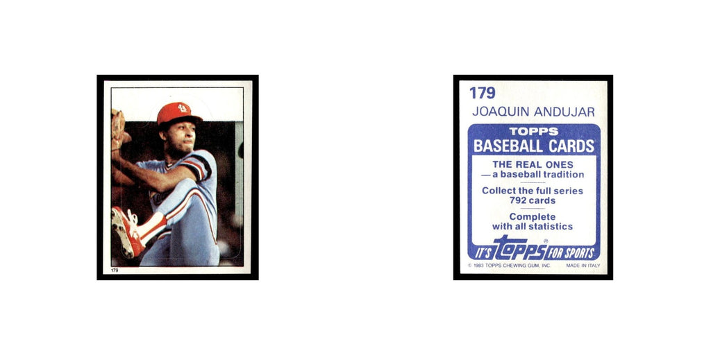 Joaquin Andujar 1983 Topps Stickers #179 St. Louis Cardinals Baseball Card NM