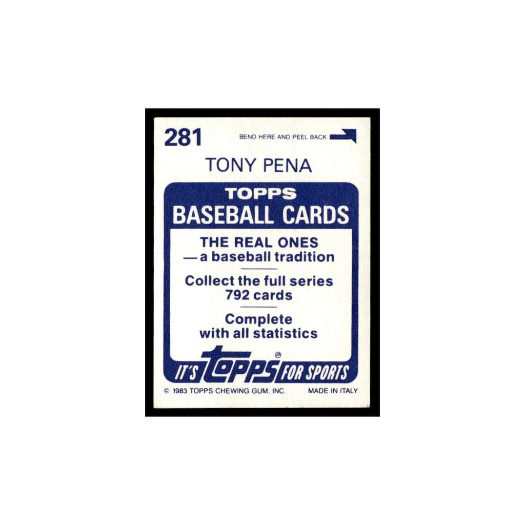 Tony Pena 1983 Topps Stickers #281 Pittsburgh Pirates Baseball Card NM