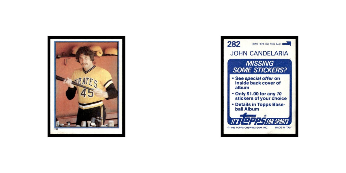 John Candelaria 1983 Topps Stickers #282 Pittsburgh Pirates Baseball Card NM