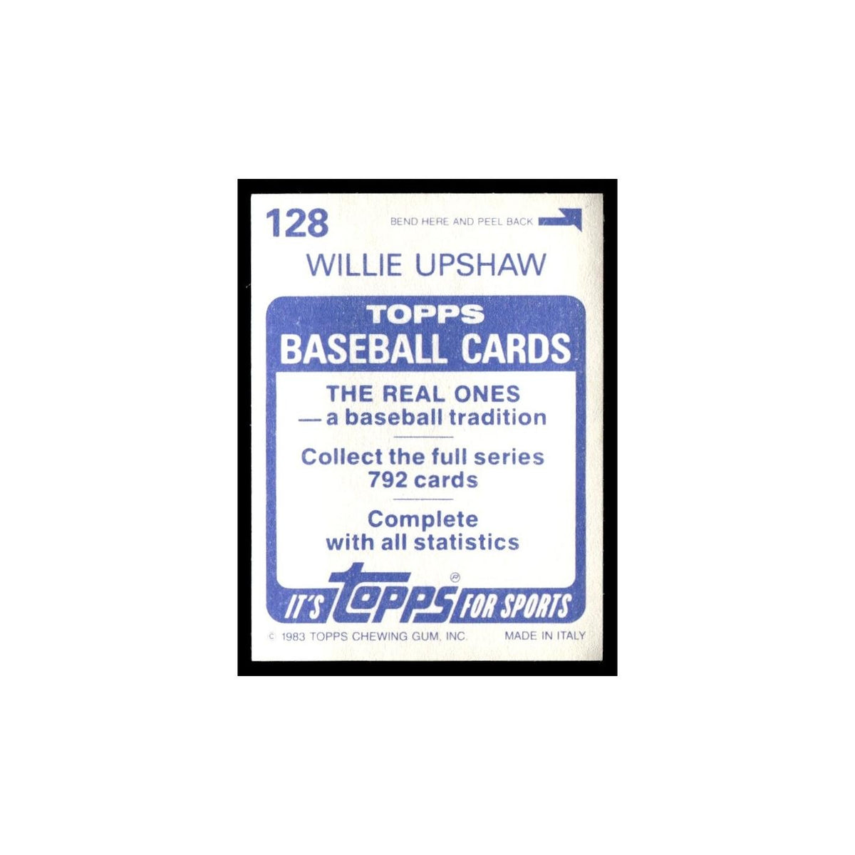 Willie Upshaw 1983 Topps Stickers #128 Toronto Blue Jays Baseball Card NM