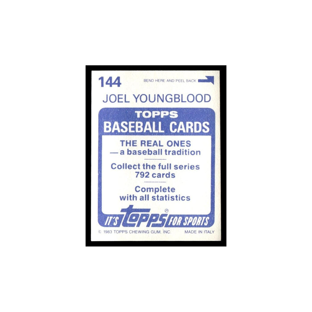 Joel Youngblood 1983 Topps Stickers #144 Montreal Expos Baseball Card NM