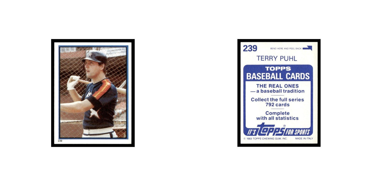 Terry Puhl 1983 Topps Stickers #239 Houston Astros Baseball Card NM