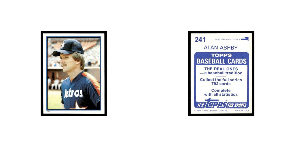 Alan Ashby 1983 Topps Stickers #241 Houston Astros Baseball Card NM