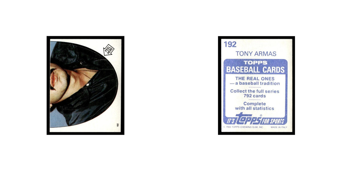 Tony Armas 1983 Topps Stickers #192 Oakland Athletics Baseball Card NM