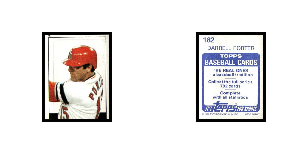 Darrell Porter 1983 Topps Stickers #182 St. Louis Cardinals Baseball Card NM