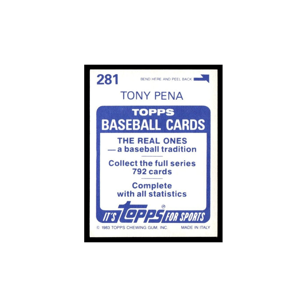Tony Pena 1983 Topps Stickers #281 Pittsburgh Pirates Baseball Card NM