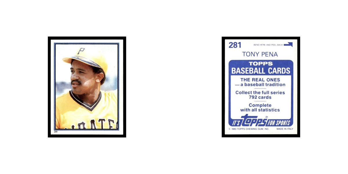 Tony Pena 1983 Topps Stickers #281 Pittsburgh Pirates Baseball Card NM