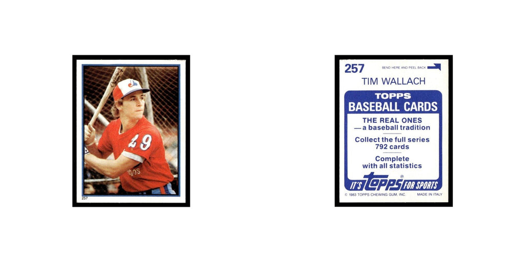 Tim Wallach 1983 Topps Stickers #257 Montreal Expos Baseball Card NM