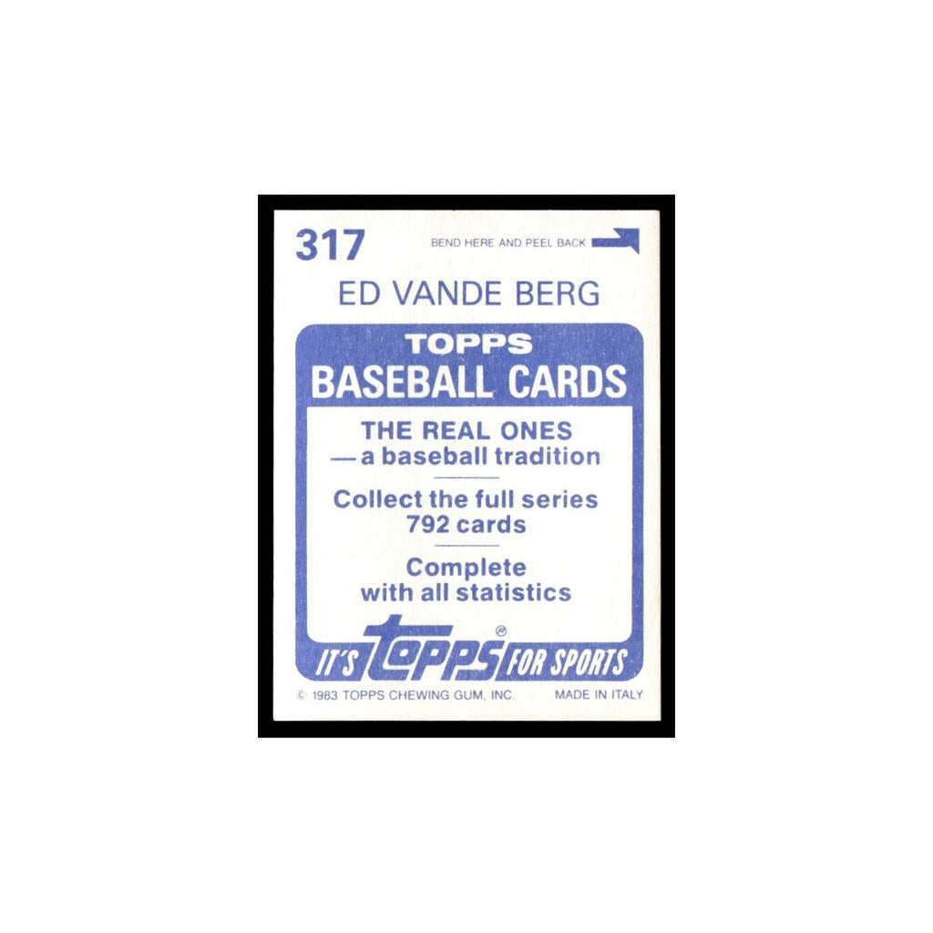 Ed Vande Berg 1983 Topps Stickers #317 Seattle Mariners Baseball Card NM