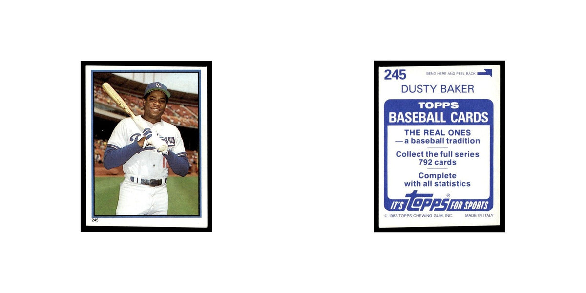 Dusty Baker 1983 Topps Stickers #245 Los Angeles Dodgers Baseball Card NM
