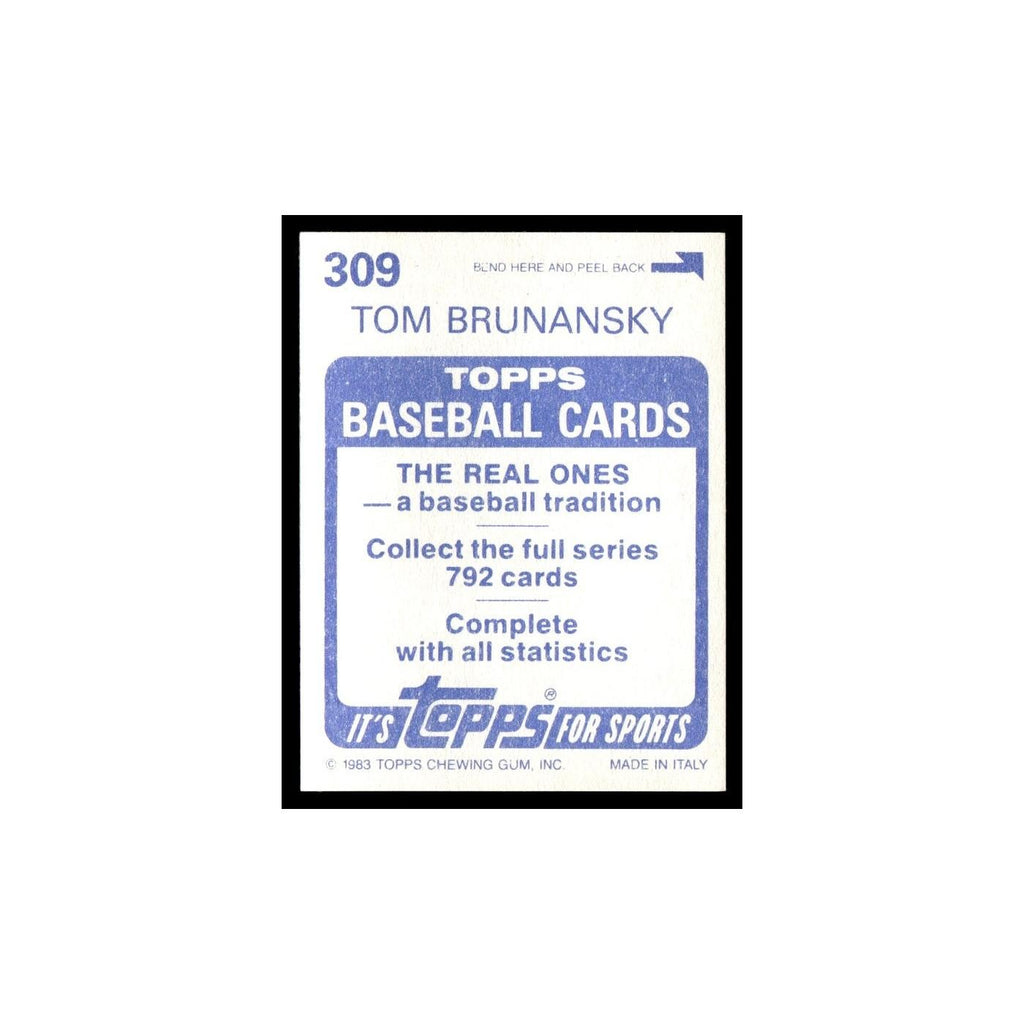 Tom Brunansky 1983 Topps Stickers #309 Minnesota Twins Baseball Card NM