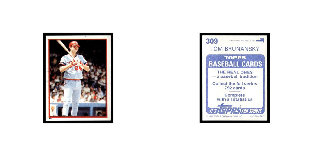 Tom Brunansky 1983 Topps Stickers #309 Minnesota Twins Baseball Card NM